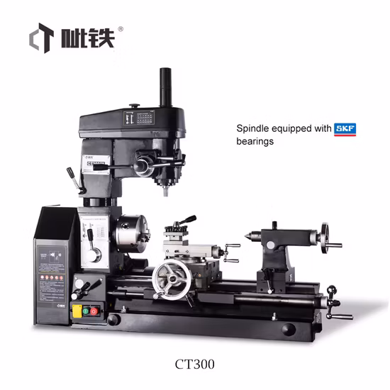 Small Combination Lathe and Milling Machine Mini Lathe Mill Drill Combo with CT300