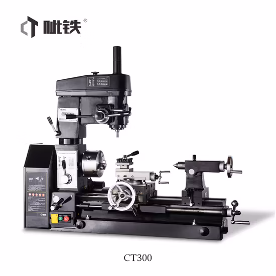 Small Combination Lathe and Milling Machine Mini Lathe Mill Drill Combo with CT300