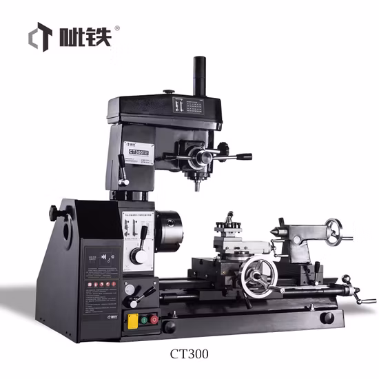 Small Combination Lathe and Milling Machine Mini Lathe Mill Drill Combo with CT300